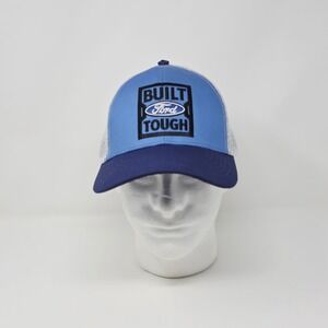 Built Ford Tough Baseball Hat Cap Blue White Trucker F150 Trucks Motor City Cars
